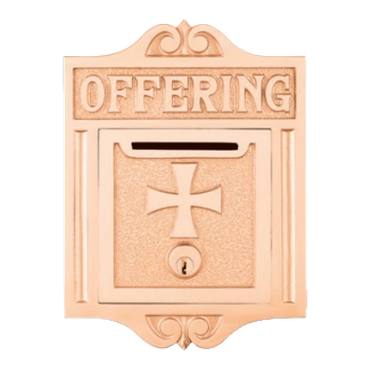 Excelsis 629-98 bronze offering box, Offering inscription
