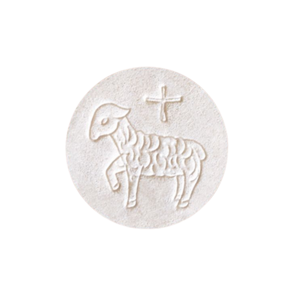 Altar Bread | White Host | Lamb Design | 1-3/8" (35mm)