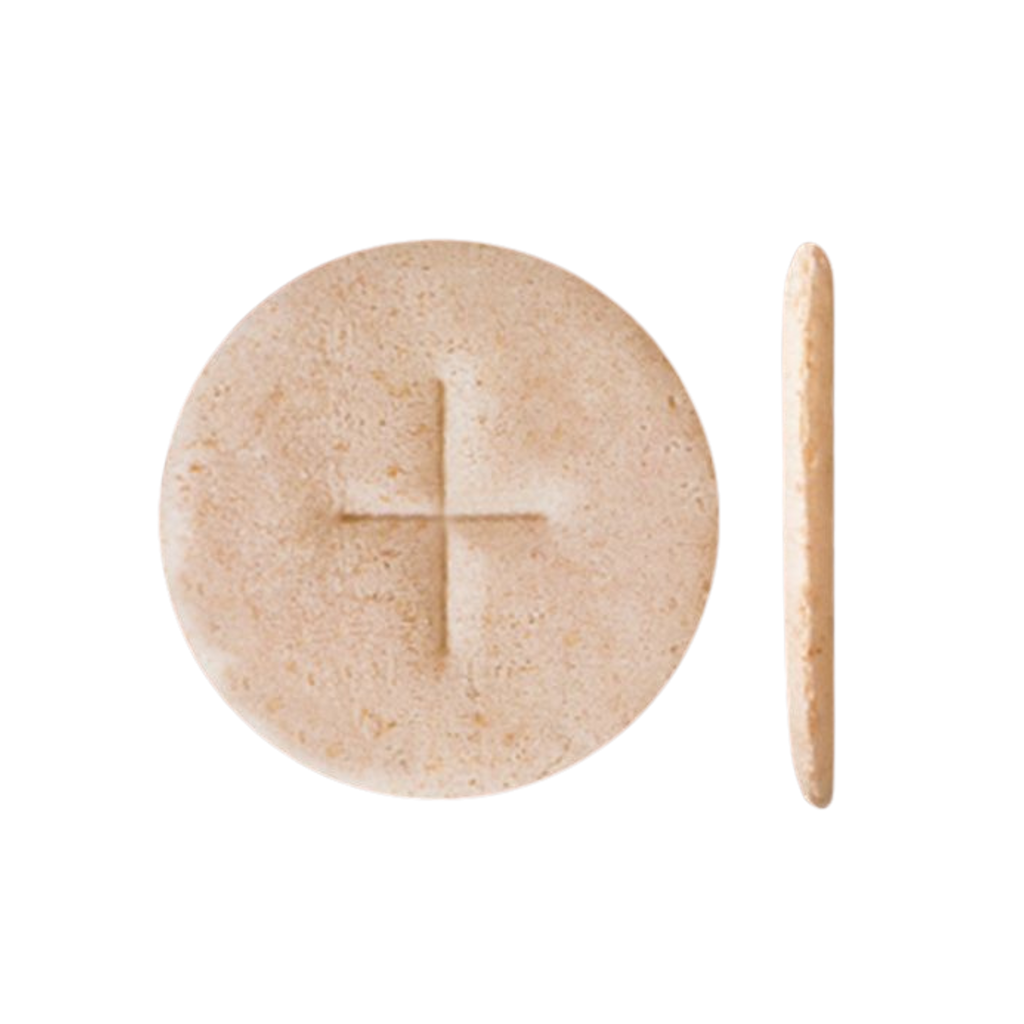 Altar Bread | Whole Wheat Double-Thick Host | Cross Design | 1-3/8" (35mm)