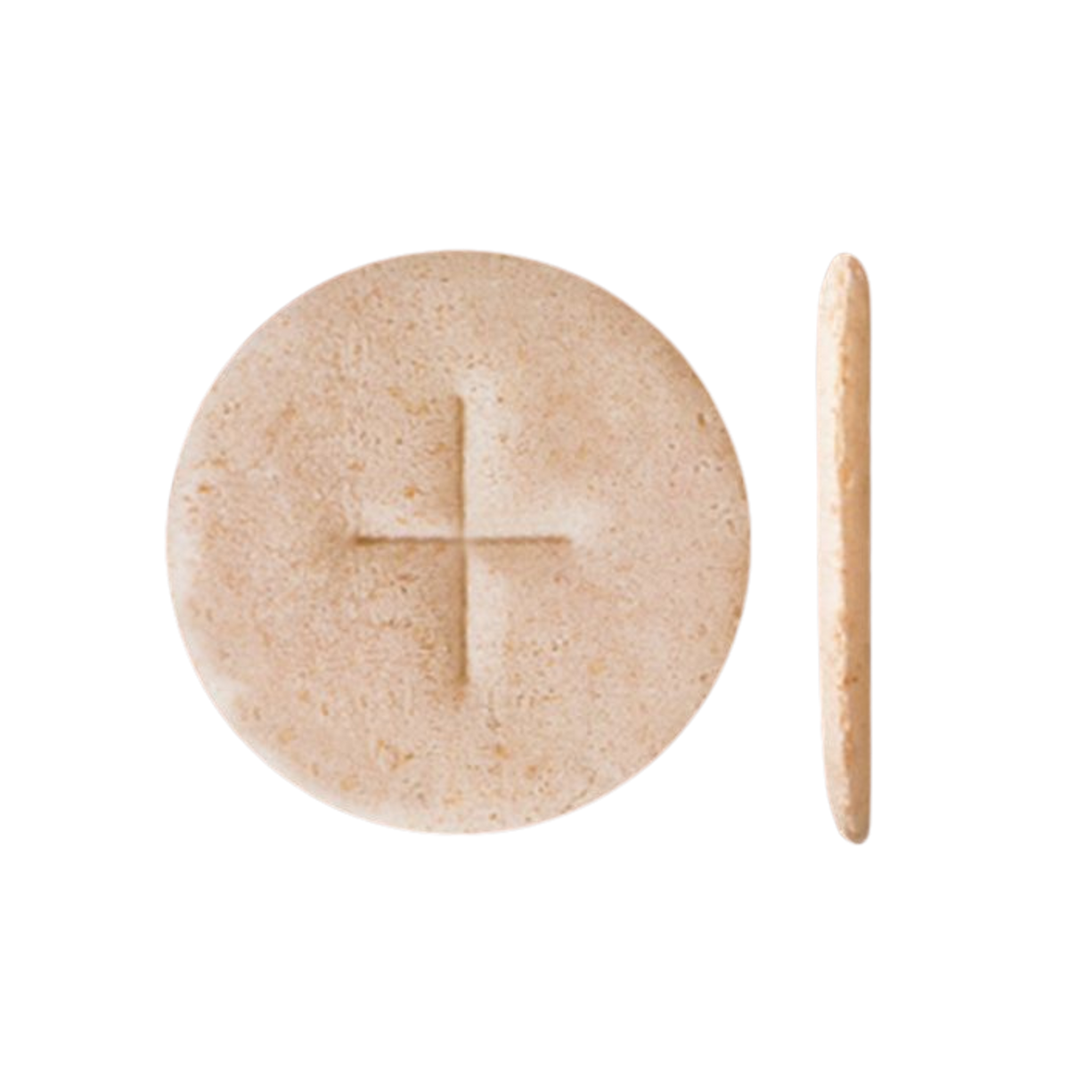 Altar Bread | Whole Wheat Double-Thick Host | Cross Design | 1-3/8" (35mm)