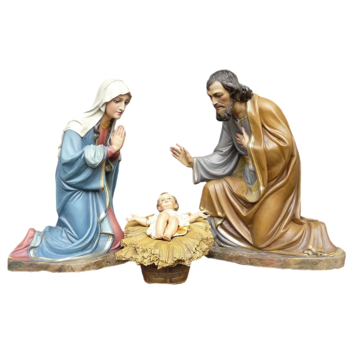 Ferdinand Stuflesser 1875 hand-carved Nativity, second design