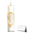 Memorial Candle with Personalization Place Card