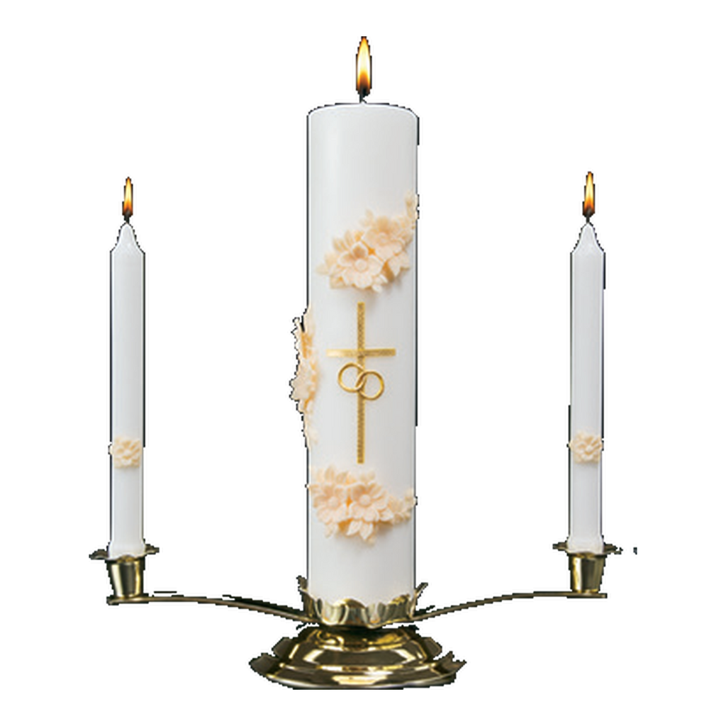 Holy Matrimony | SCULPTWAX® Wedding Candle Ensemble — Gold and Cream