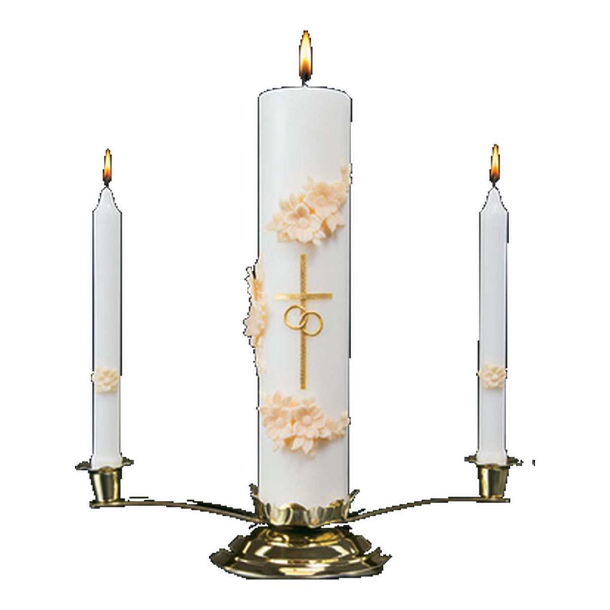 Holy Matrimony | SCULPTWAX® Wedding Candle Ensemble — Gold and Cream