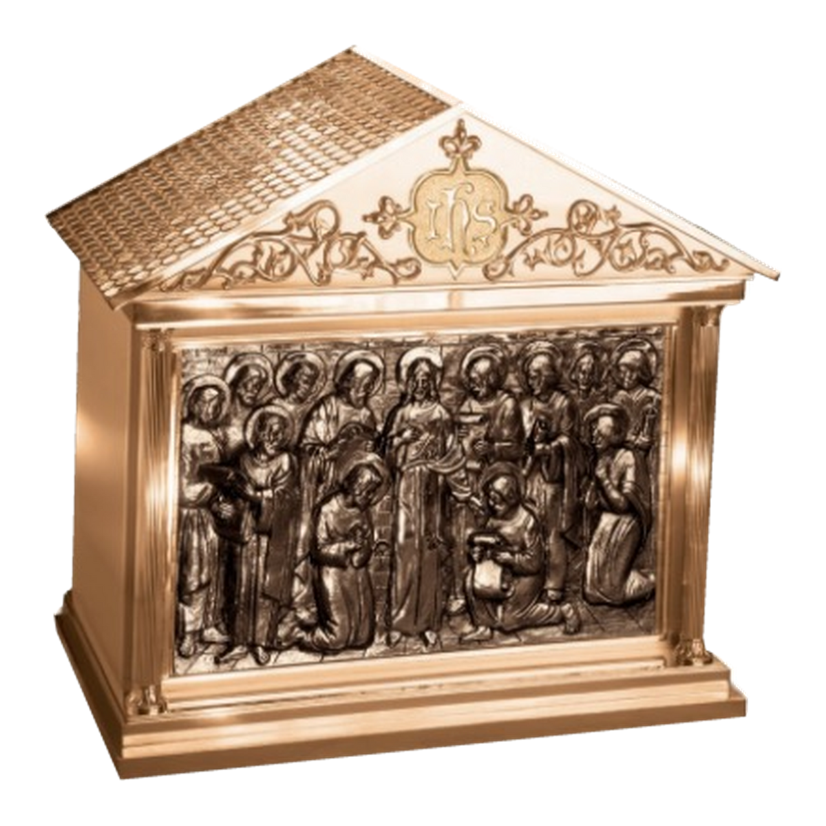 Excelsis 8626 bronze tabernacle in high-polish and satin combination finish — exact 2026 catalog photograph; satin alternative not depicted.