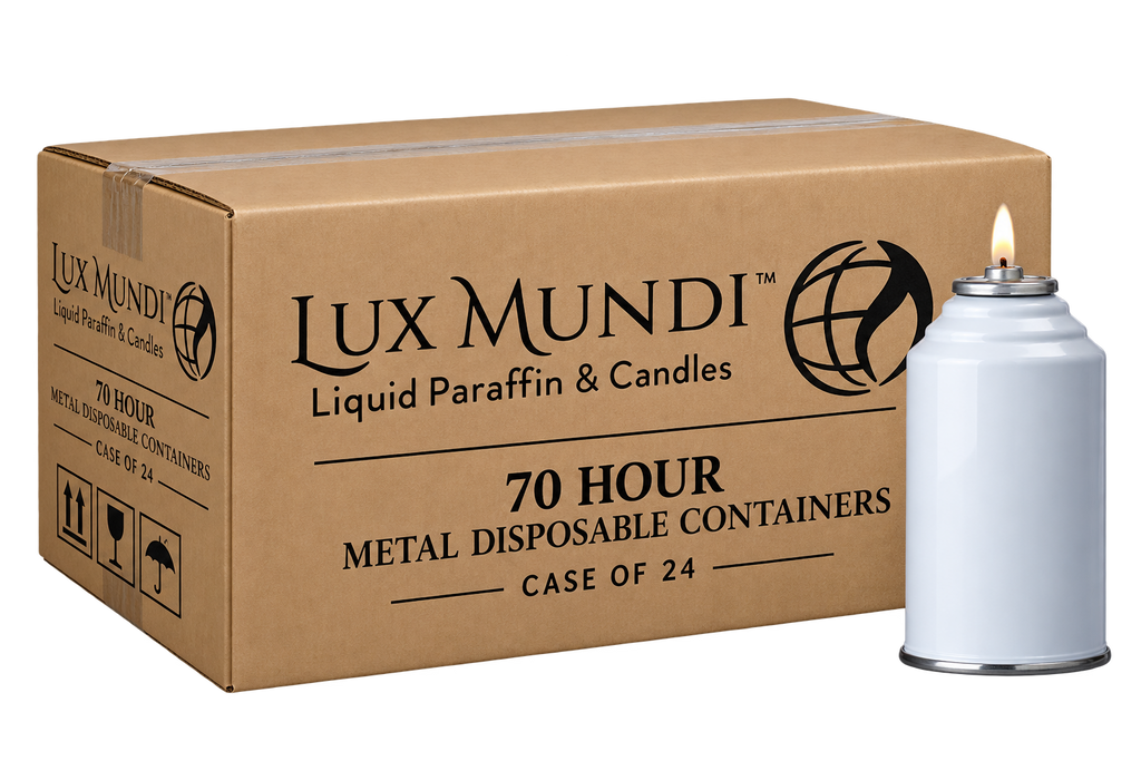 70 Hour Metal Disposable Containers | Case of 24 | Lux Mundi