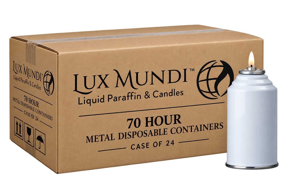 70 Hour Metal Disposable Containers | Case of 24 | Lux Mundi