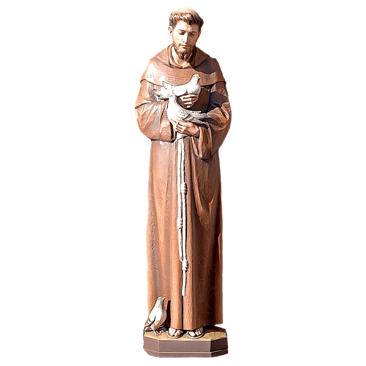 Saint Francis with Birds | Ferdinand Stuflesser 1875 | Hand-carved Statuary