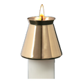 Brass Candle Followers – New Style — authentic catalog family photograph; size varies by option; candle not included