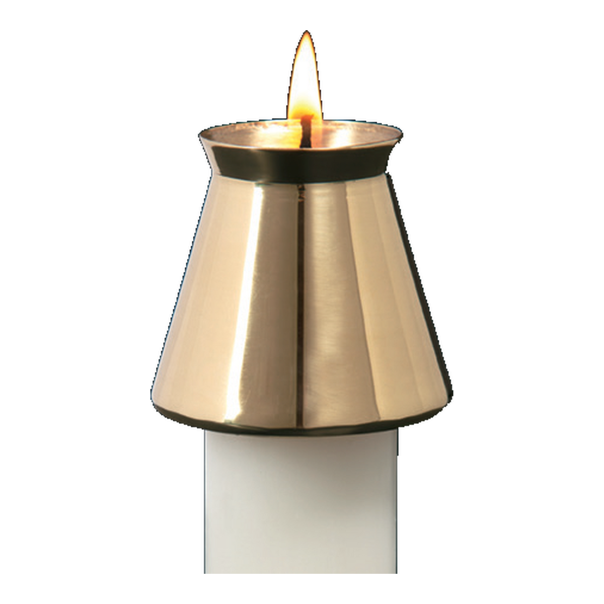Brass Candle Followers – New Style — authentic catalog family photograph; size varies by option; candle not included