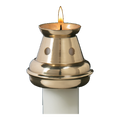 Brass Candle Followers – Bove — authentic catalog family photograph; size varies by option; candle not included