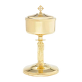 Alviti Creations B-130G gold ciborium with relief stem