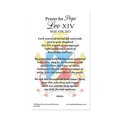 Pope Leo XIV Official Portrait 3"x5" Holy Cards | HC2-1877
