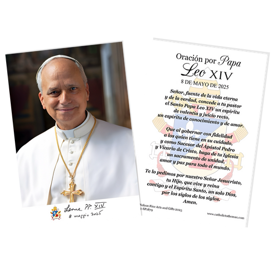 Pope Leo XIV Official Portrait 4x6 Holy Cards | Spanish | HC3-SP1879