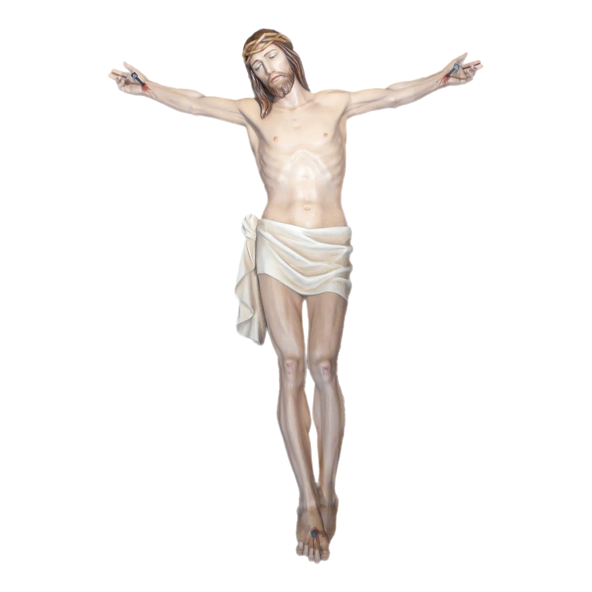 Ferdinand Stuflesser 1875 hand-carved crucifix – alternate view 4 of 5