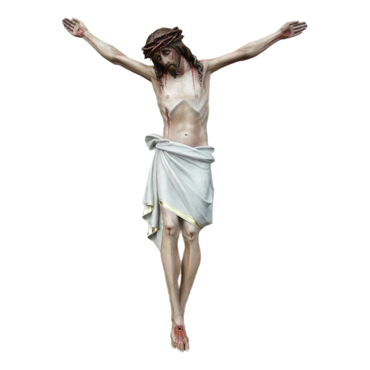 Ferdinand Stuflesser 1875 hand-carved crucifix, second style