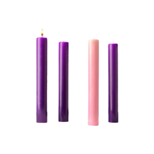 Cathedral Candle Company 51% beeswax Advent candle set for church Advent wreaths, view 1