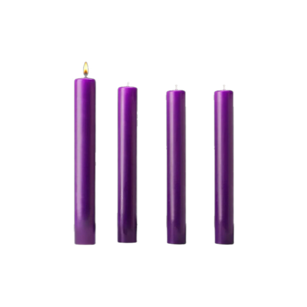 Cathedral Candle Company 51% beeswax Advent candle set for church Advent wreaths, view 2