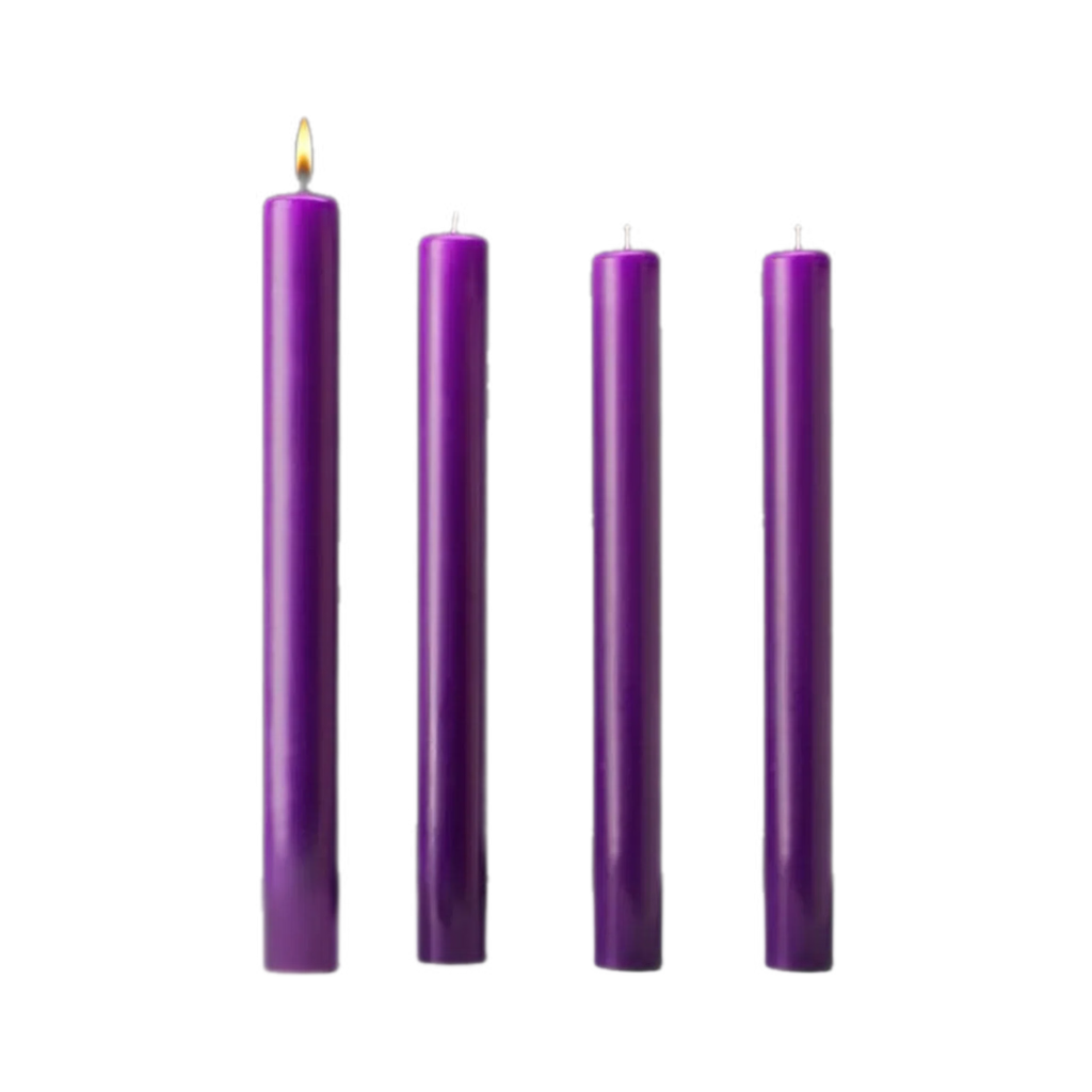 Cathedral Candle Company 51% beeswax Advent candle set for church Advent wreaths, view 3