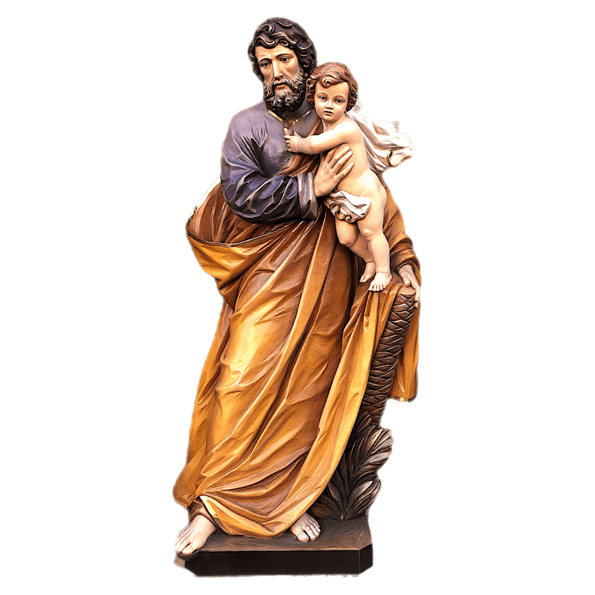 Saint Joseph with Child | Ferdinand Stuflesser 1875 | Hand-carved