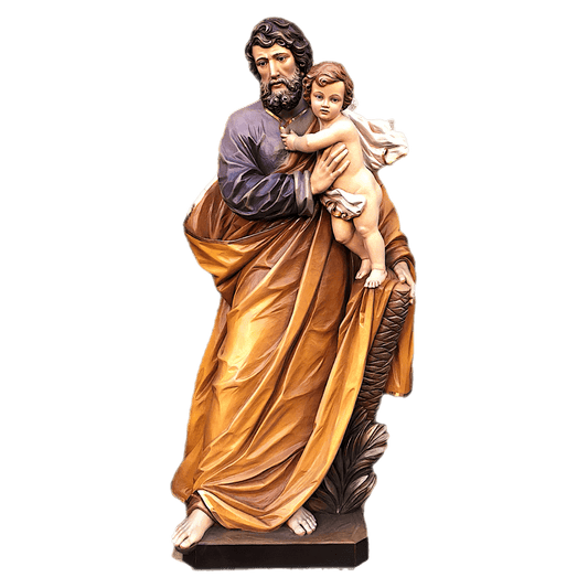 Custom Wood Carvings - St. Joseph with Child Ferdinand Stuflesser