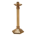 Regal 99C42 bronze altar candlestick in combined satin and textured finish