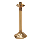 Regal 99C42 bronze altar candlestick in combined satin and textured finish