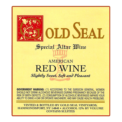 GOLD SEAL American Red Altar Wine