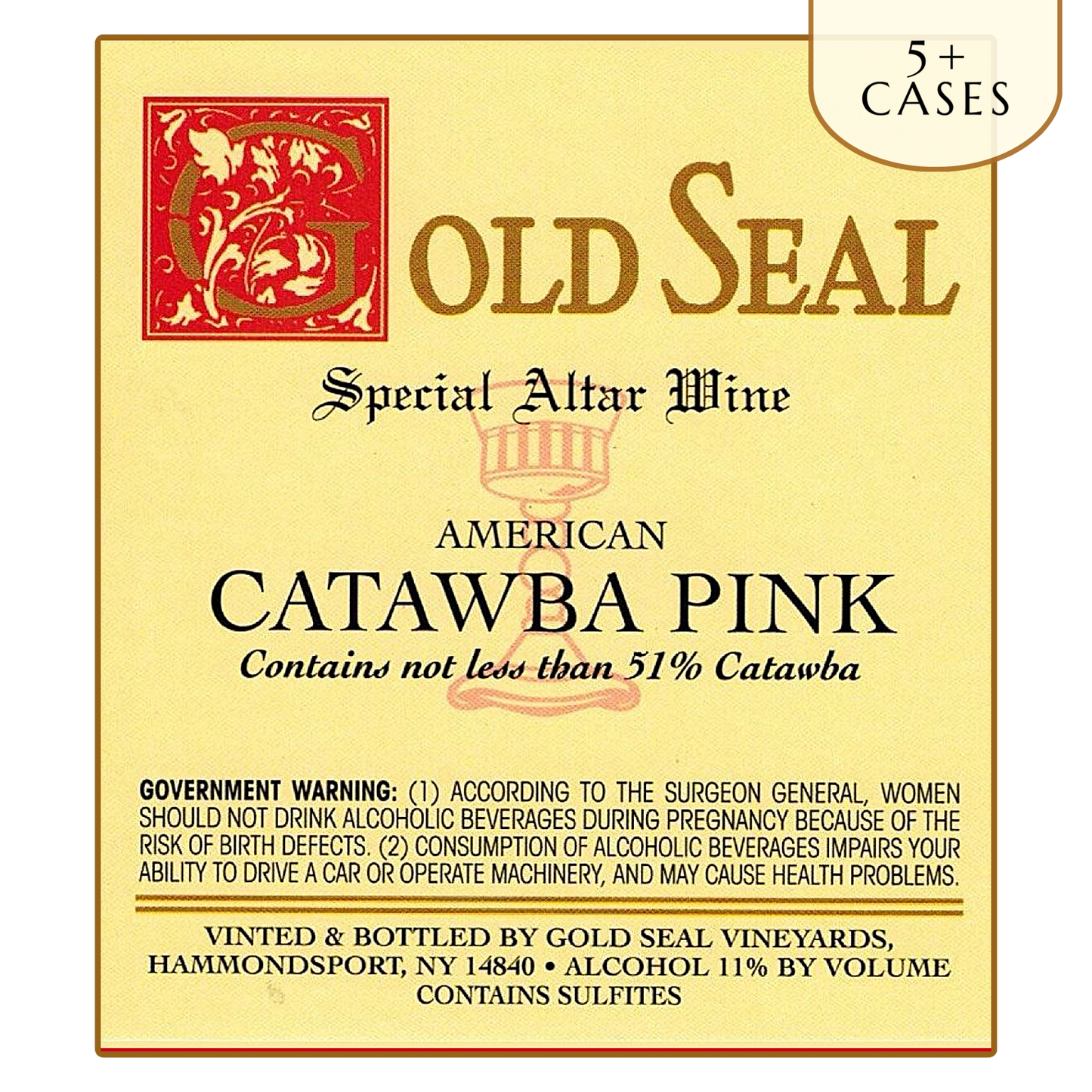 GOLD SEAL American Catawba Pink Altar Wine