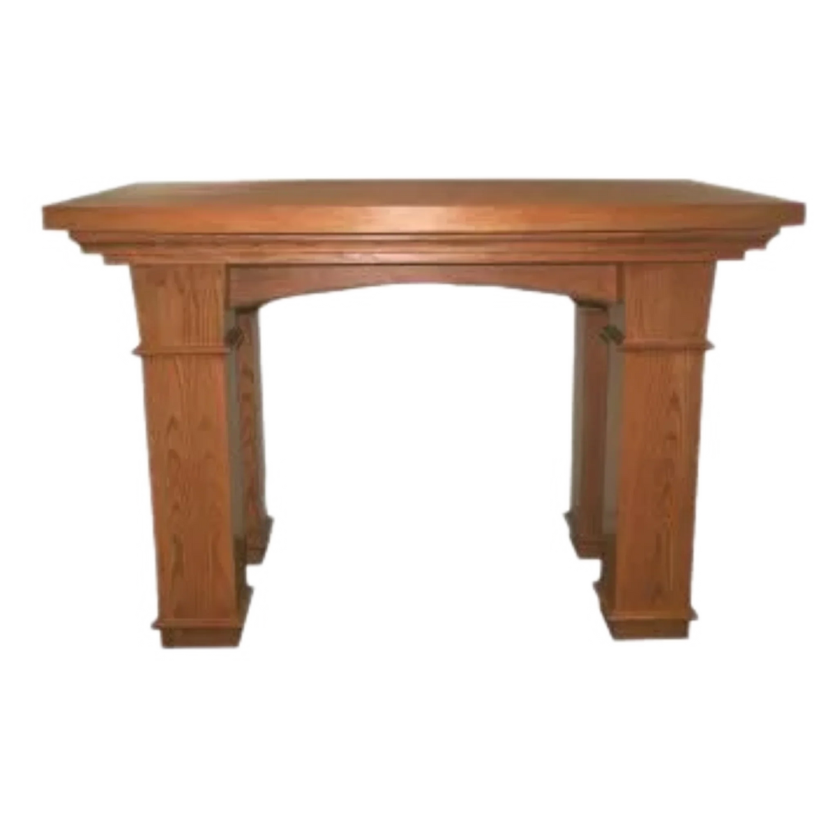 Woerner 525 wood altar with boat-shaped layered top