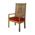Woerner 65H high back celebrant chair shown with reversible cushion