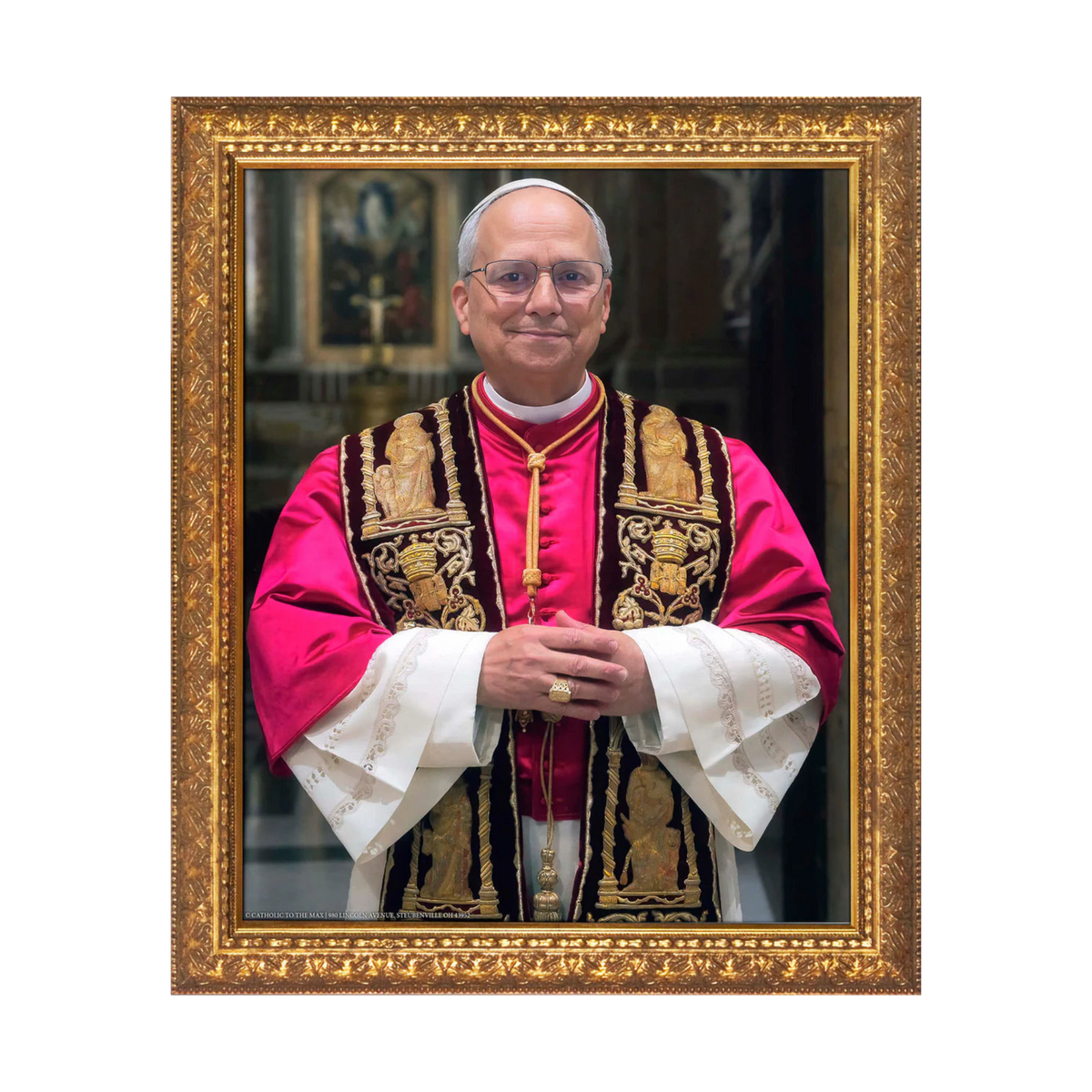 Pope Leo XIV Formal Portrait Framed Art | NW-1877