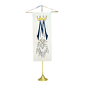 Koley's K172 satin brass banner stand with telescoping shaft