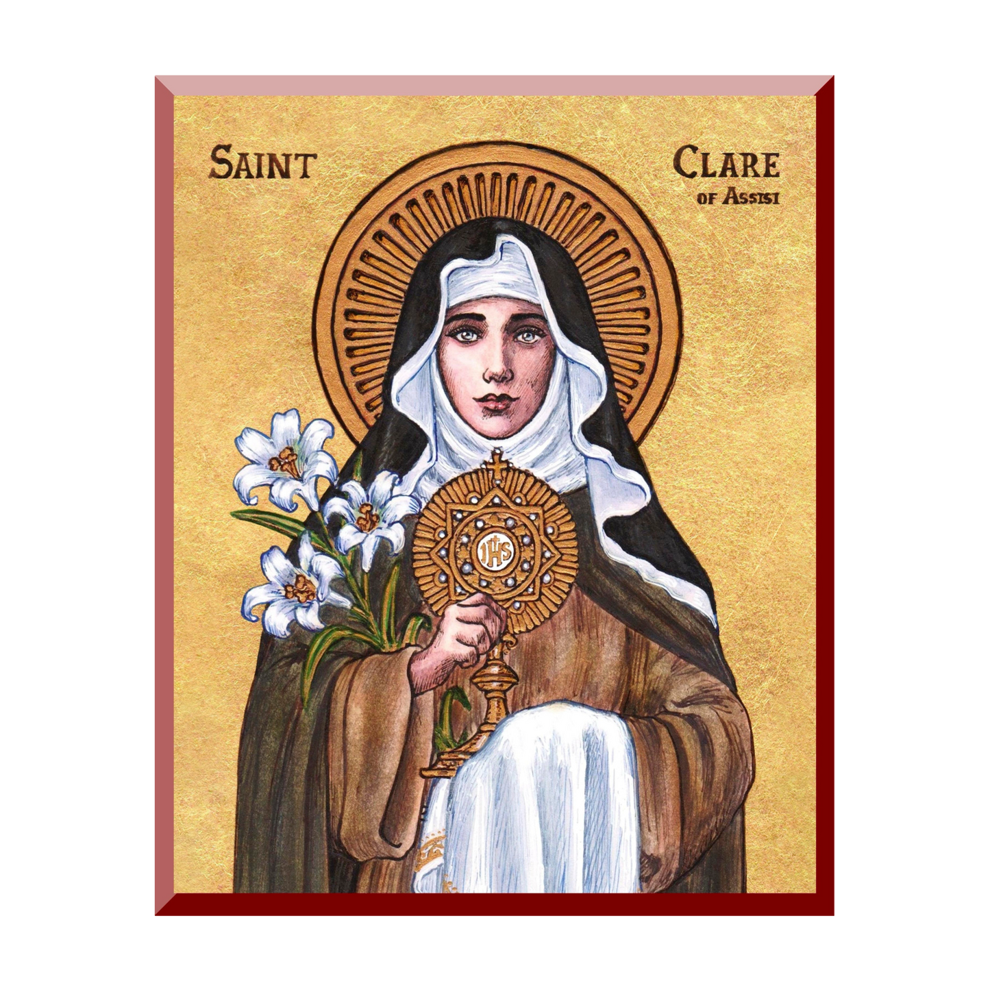 Theophilia | St. Clare of Assisi | Wall Plaque