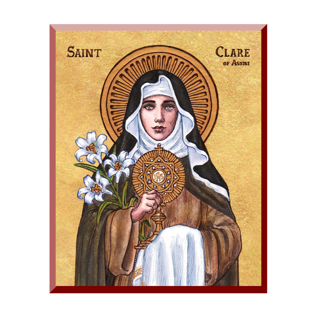 Theophilia | St. Clare of Assisi | Wall Plaque