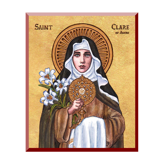 Theophilia | St. Clare of Assisi | Wall Plaque