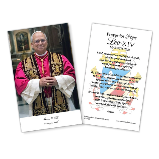Pope Leo XIV Official Portrait 4x6 Holy Cards | Spanish | HC3-SP1877