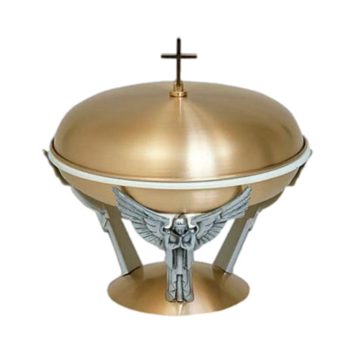 Koley's K341 bronze baptismal bowl on angel base