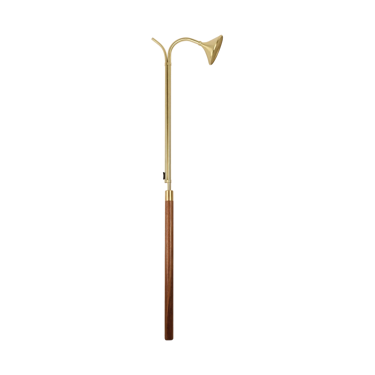 Koley's K232 brass candle lighter with walnut handle and large snuffer, view 3