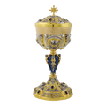 Alviti Creations P1900 ciborium with amethyst stones