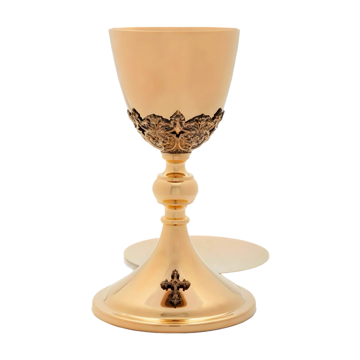Alviti Creations A-2004G gold-plated filigree chalice and scale paten