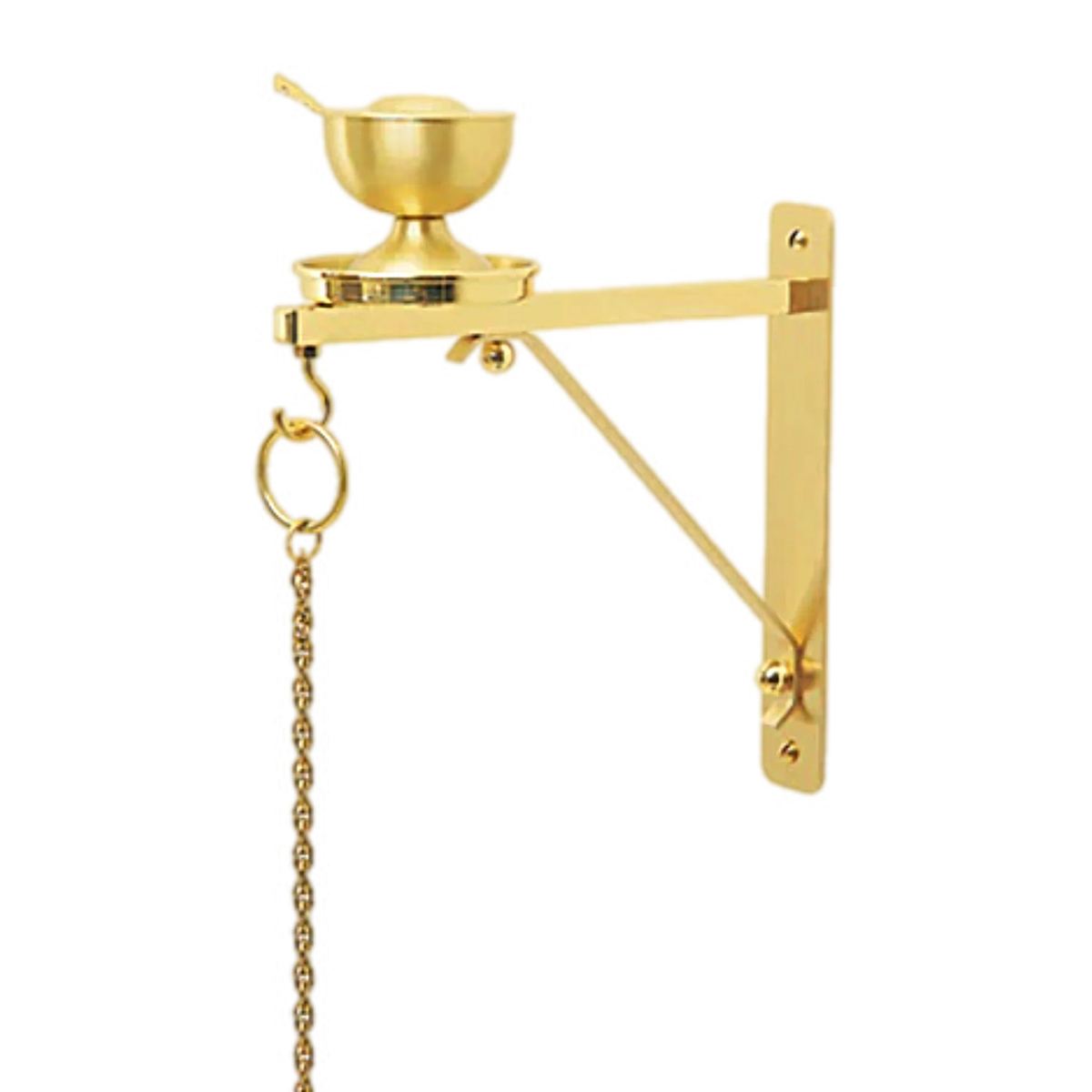 Koley's K193 wall bracket for censer and boat with 2" x 10" back plate