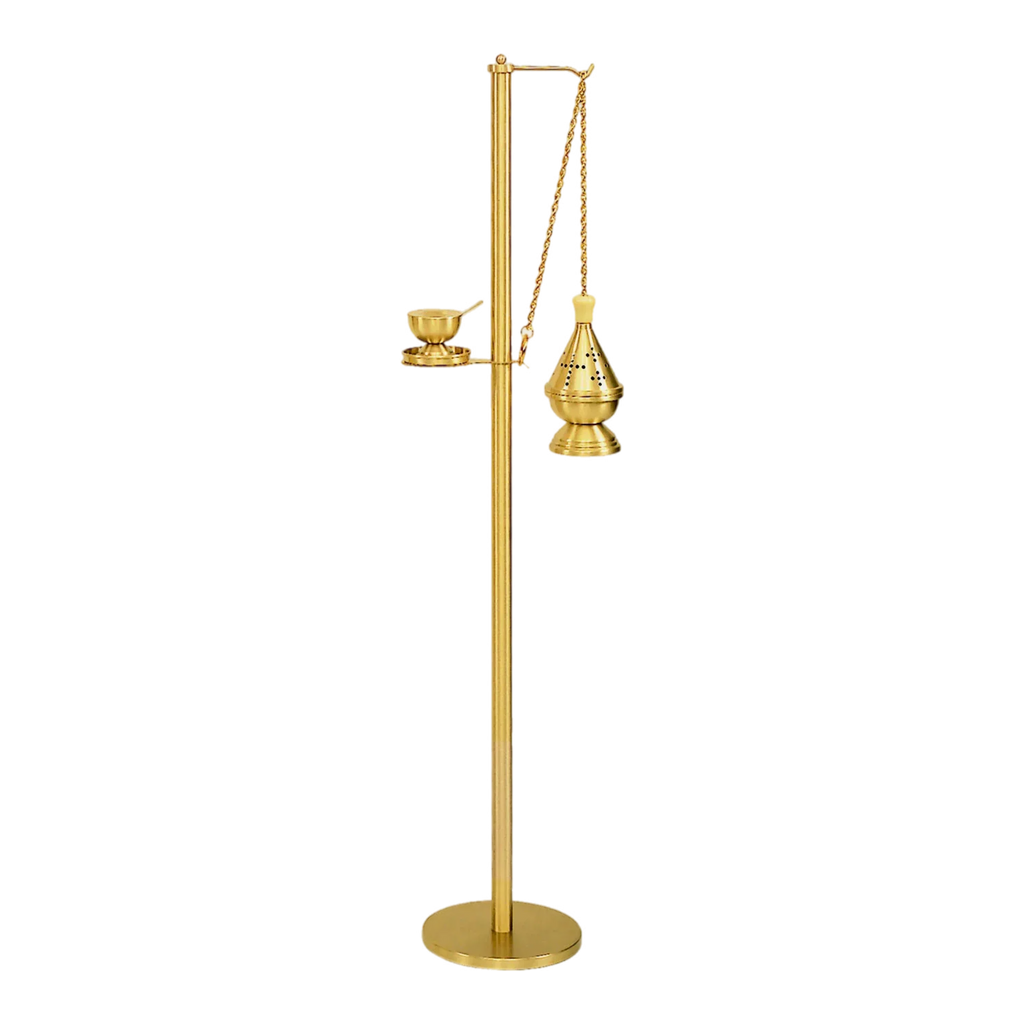 Koley's K188 solid bronze censer stand, 50" tall with 9" base – alternate view 2 of 3