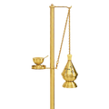 Koley's K188 solid bronze censer stand, 50" tall with 9" base