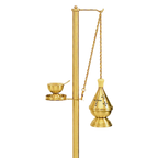 Koley's K188 solid bronze censer stand, 50" tall with 9" base
