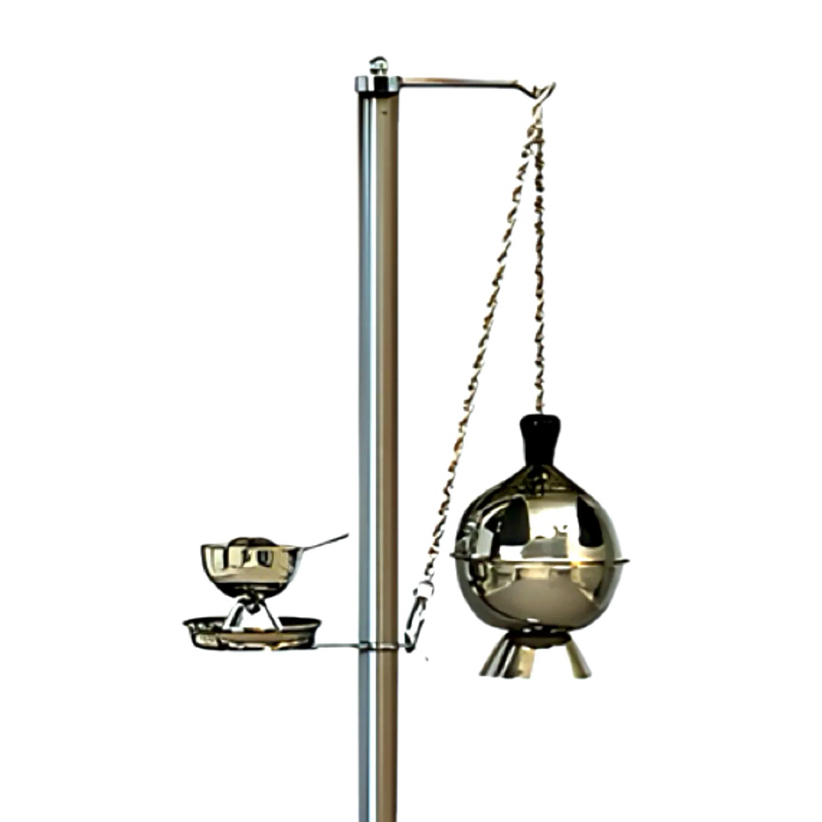 Koley's K191 polished stainless steel censer stand, 50" tall