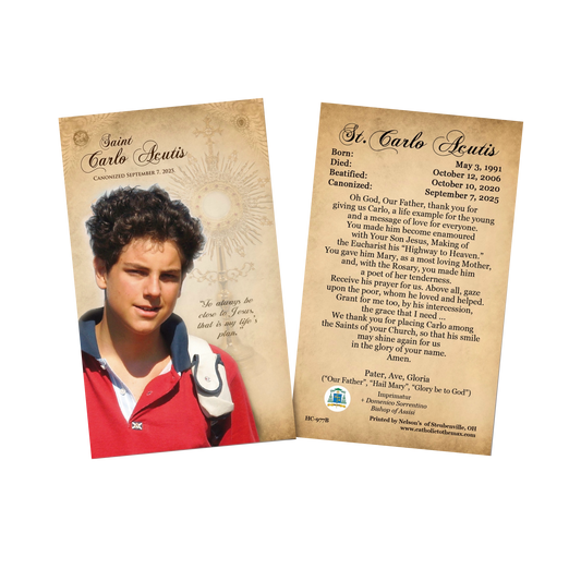 Saint Carlo Acutis Holy Card | Canonization Date