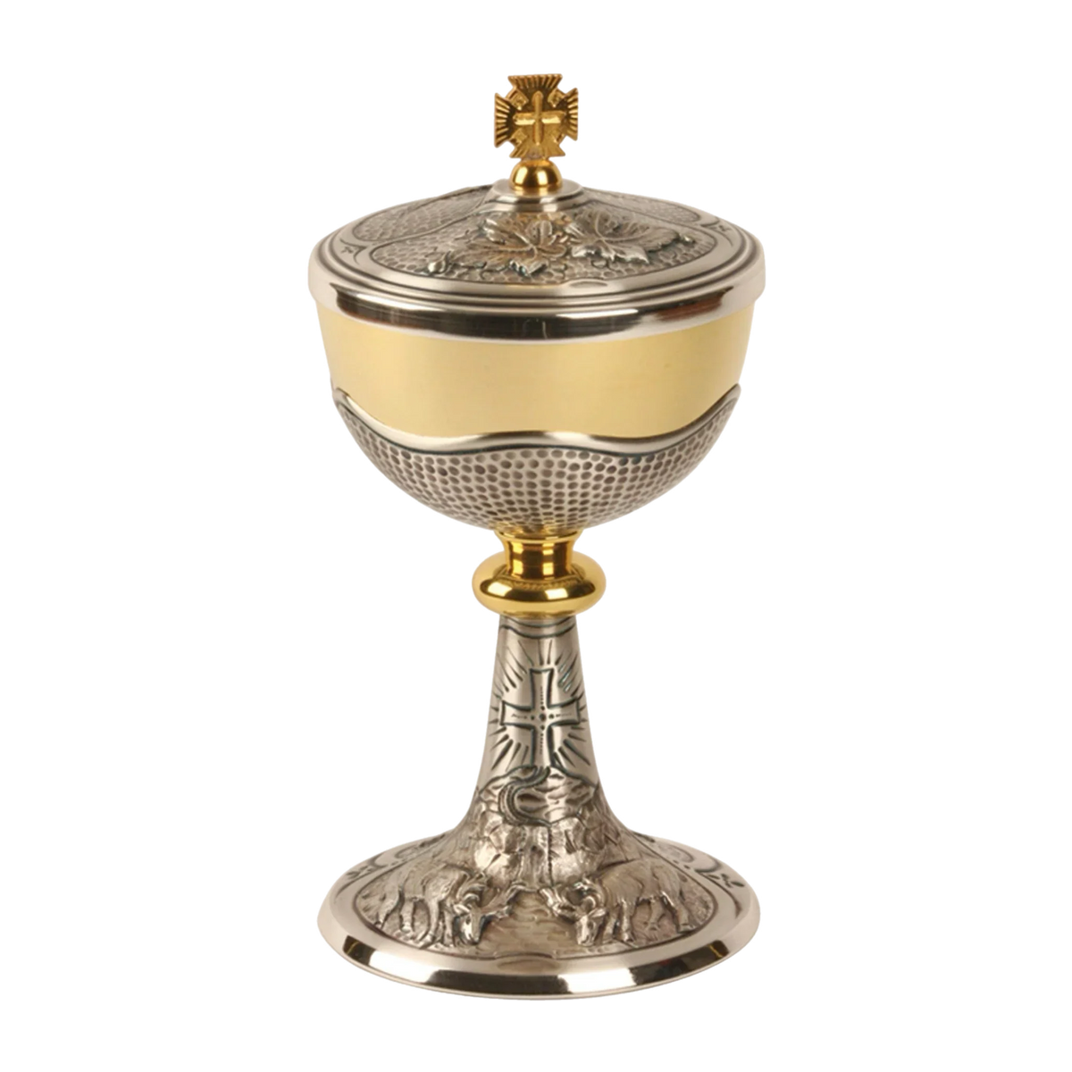 Koley's K916 gold and silver ciborium with Holy Spirit design