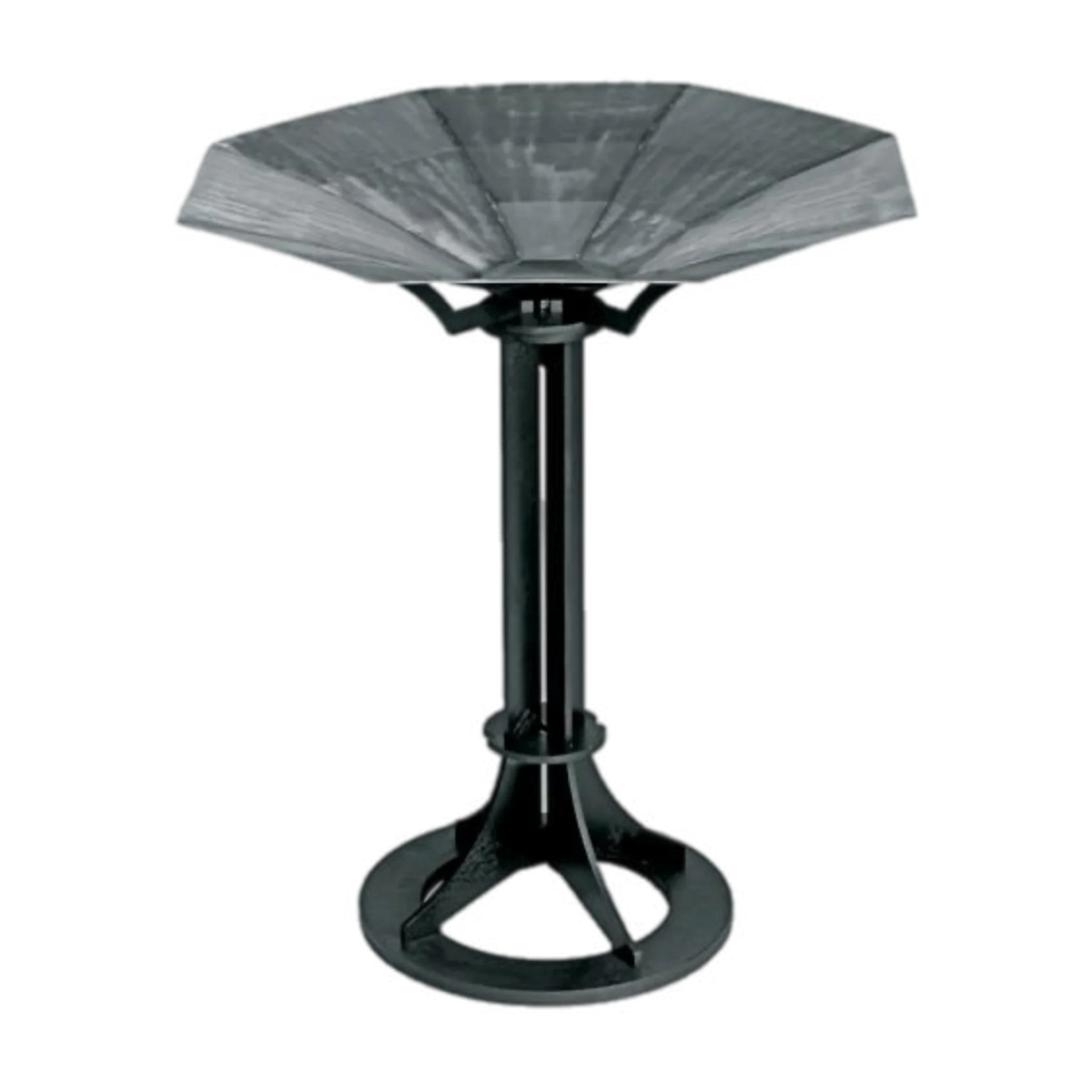 FC Ziegler 2706 brazier with stand in black brushed stainless steel
