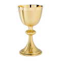 Alviti Creations A-186G satin gold chalice and scale paten